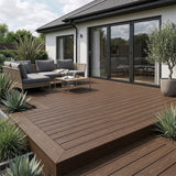 4.8m Woodgrain Composite Decking Board - Brown (Pallet)