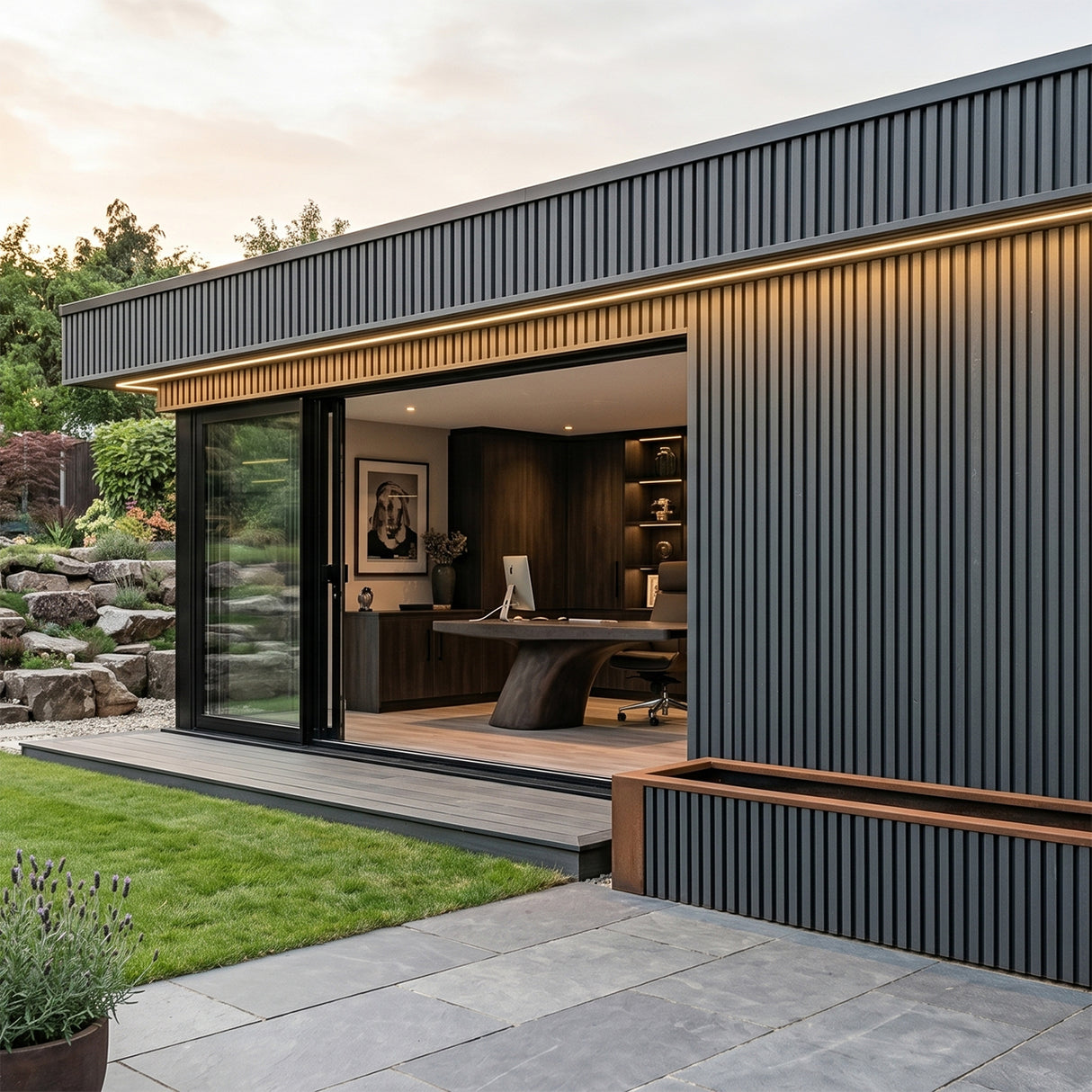 2.5m Slatted Composite Cladding