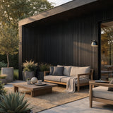 2.5m Slatted Composite Cladding - Black