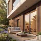 2.5m Slatted Composite Cladding - Teak