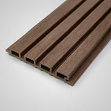 2.5m Slatted  Composite Cladding - Brown