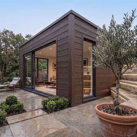 3.6m Composite Woodgrain Shiplap Cladding - Brown