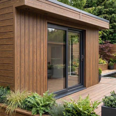 3.6m Composite Woodgrain Shiplap Cladding - Teak