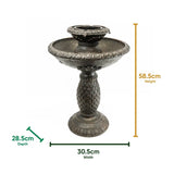 Solar Imperial Bird Bath Fountain