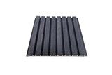 Slated Composite Woodgrain Cladding - Black