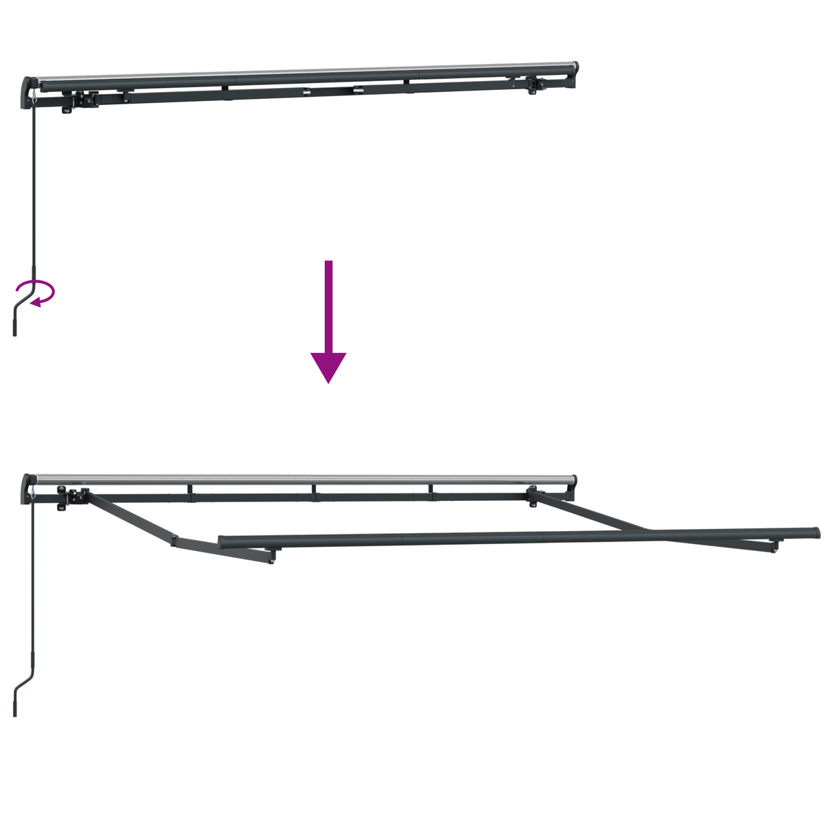 Retractable Awning Multicolour 250 x 200 cm