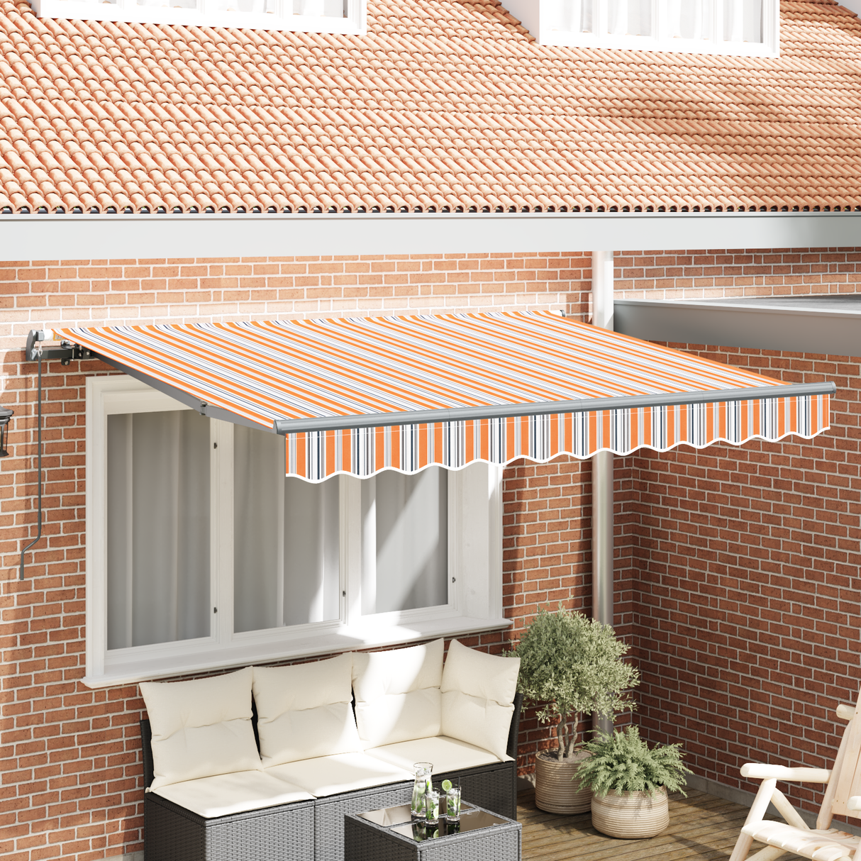 Retractable Awning Multicolour 250 x 200 cm