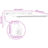 Retractable Awning Multicolour 250 x 200 cm