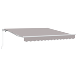 Manual Retractable Awning Light Grey 300x250 cm