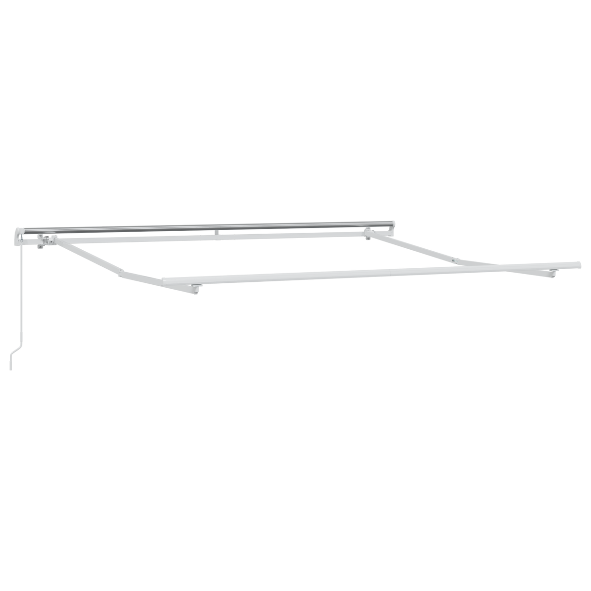 Manual Retractable Awning Light Grey 300x250 cm