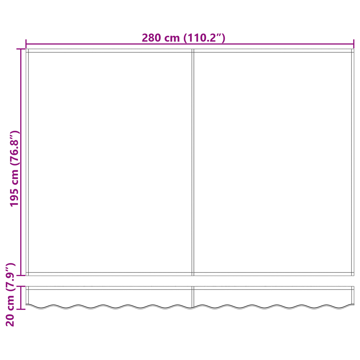 Manual Retractable Awning Light Grey 300x250 cm
