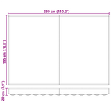 Manual Retractable Awning Light Grey 300x250 cm