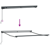 Retractable Awning Manual Grey and anthracite 350 x 250 cm