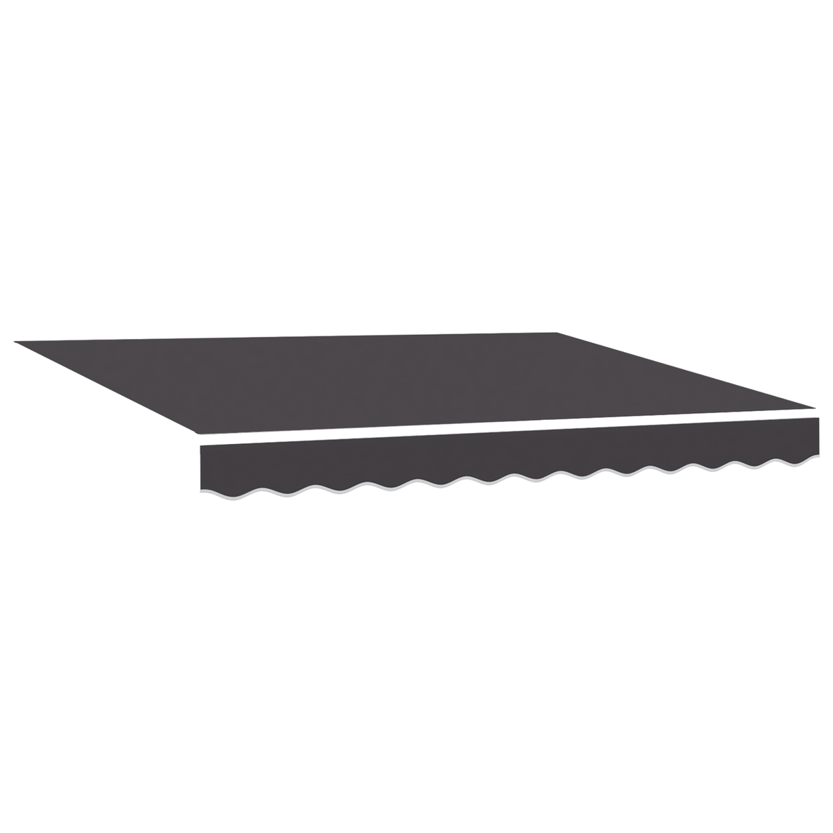 Retractable Awning Manual Grey and anthracite 350 x 250 cm