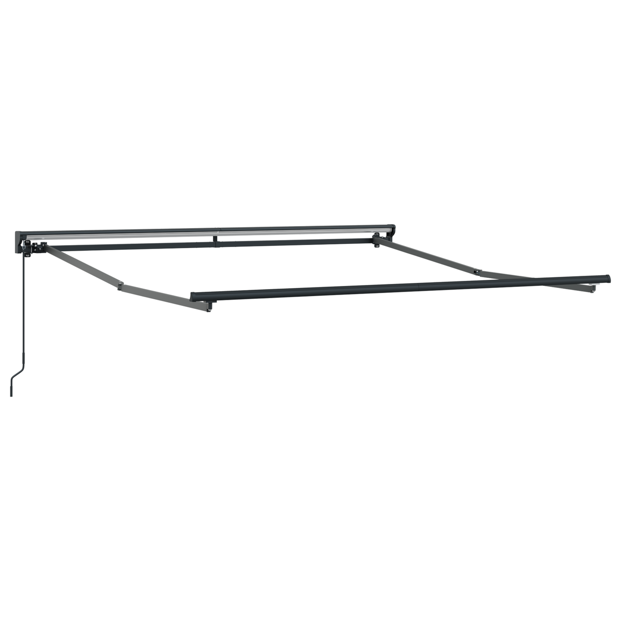 Retractable Awning Manual Grey and anthracite 350 x 250 cm