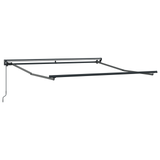 Retractable Awning Manual Grey and anthracite 350 x 250 cm
