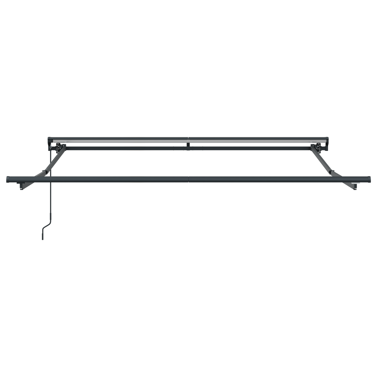 Retractable Awning Manual Grey and anthracite 350 x 250 cm