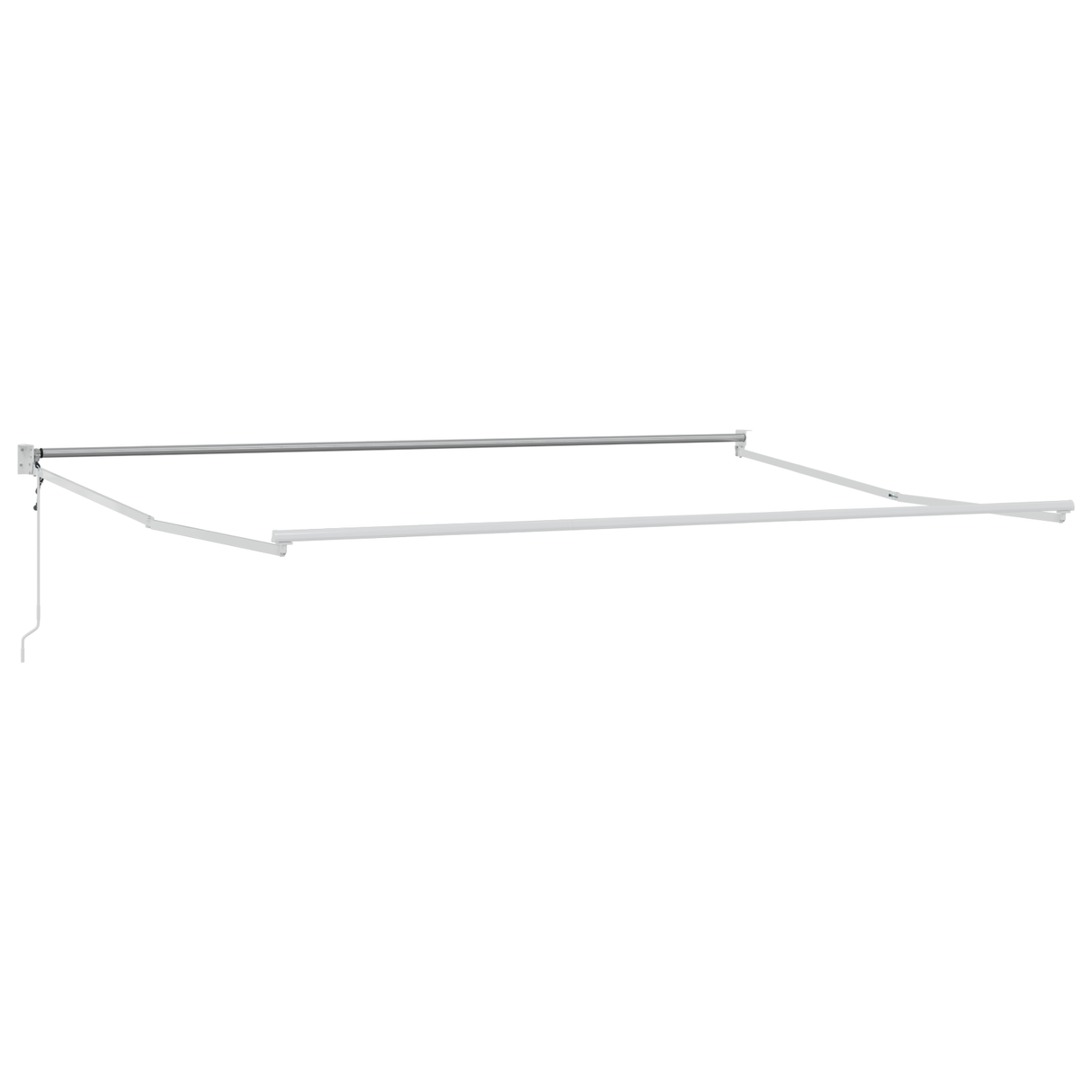 Retractable Awning with Manual 400 x 350 cm Yellow and orange