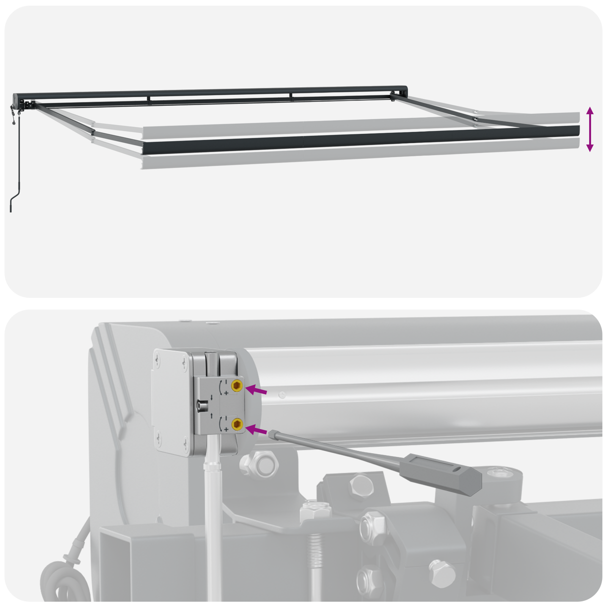 Retractable Awning Manual Yellow and orange 400 x 350 cm Fabric