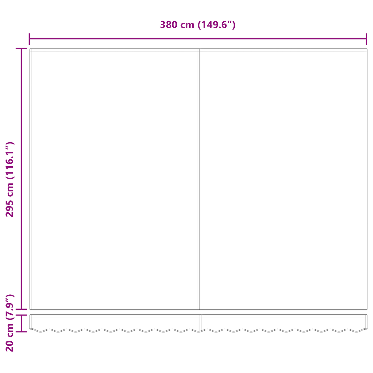Retractable Awning Manual Yellow and orange 400 x 350 cm Fabric