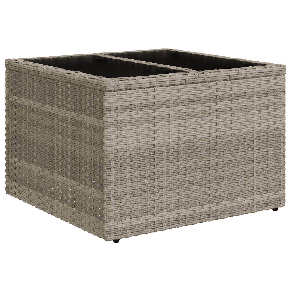 7 Piece Garden Sofa Set with Cushions Light Grey Poly Rattan