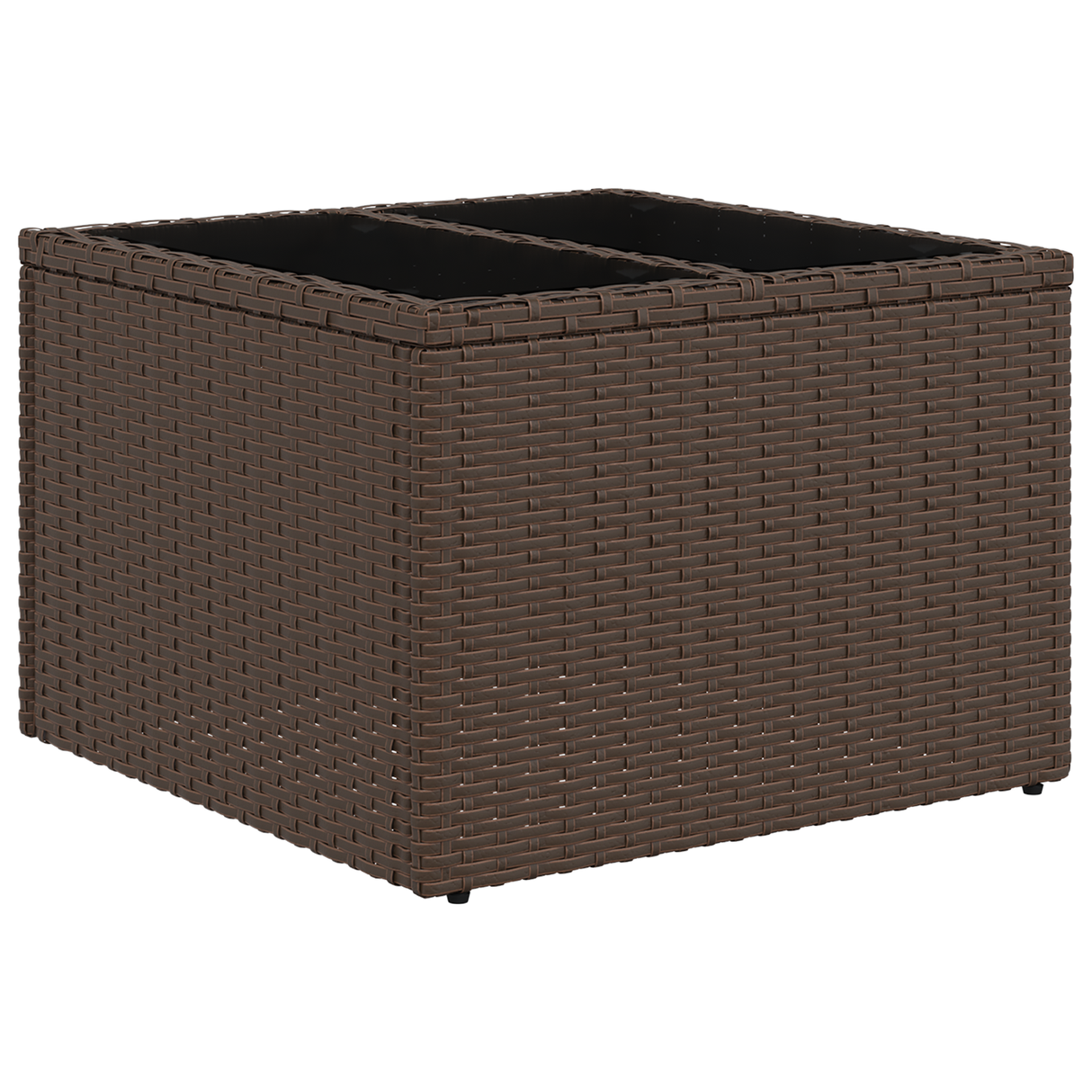 9 Piece Garden Sofa Set with Cushions Brown Poly Rattan
