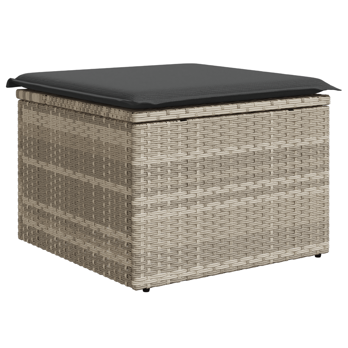 6 Piece Garden Sofa Set with Cushions Grey Poly Rattan