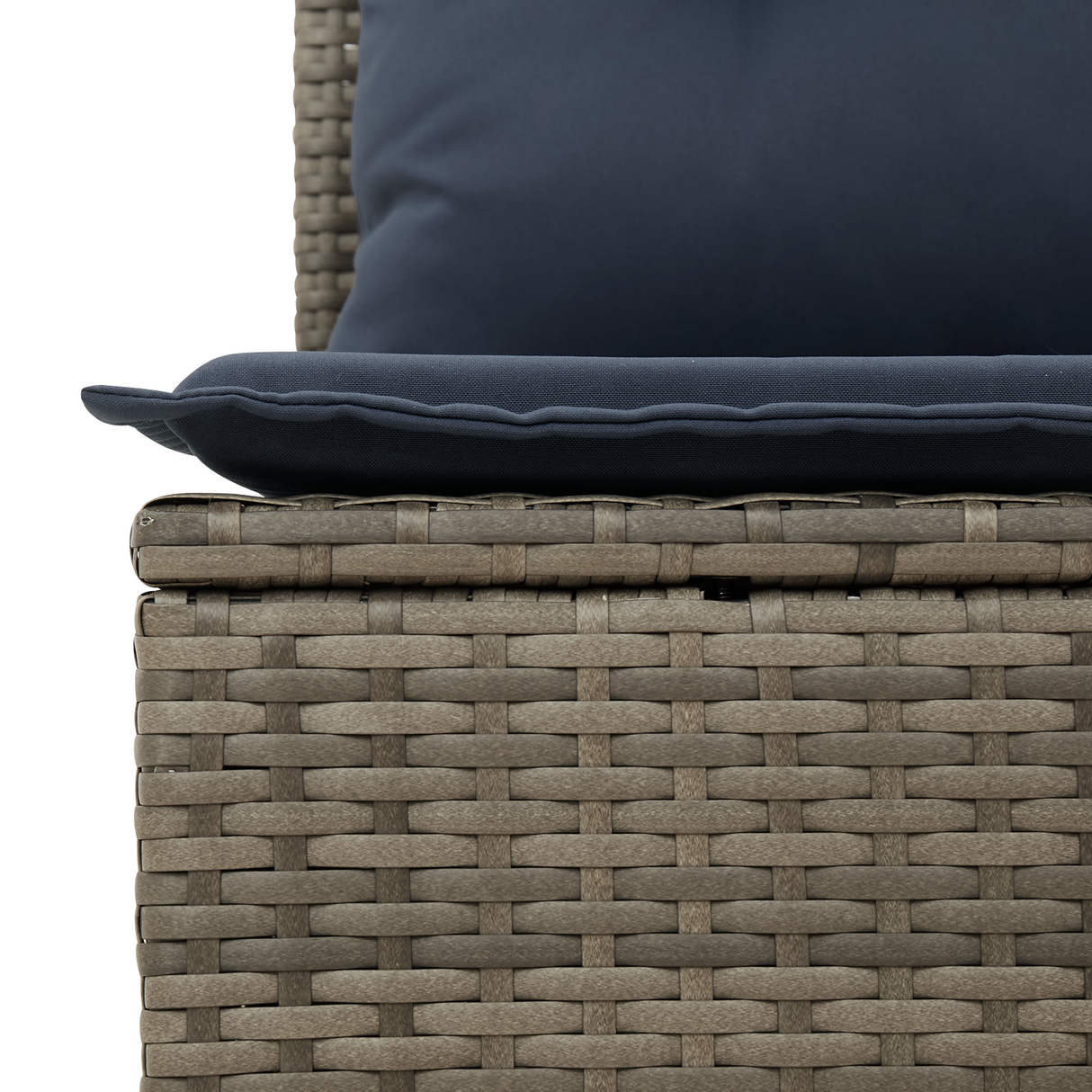 Garden Sofa with Cushion Grey 55 x 62 x 69 cm Poly rattan