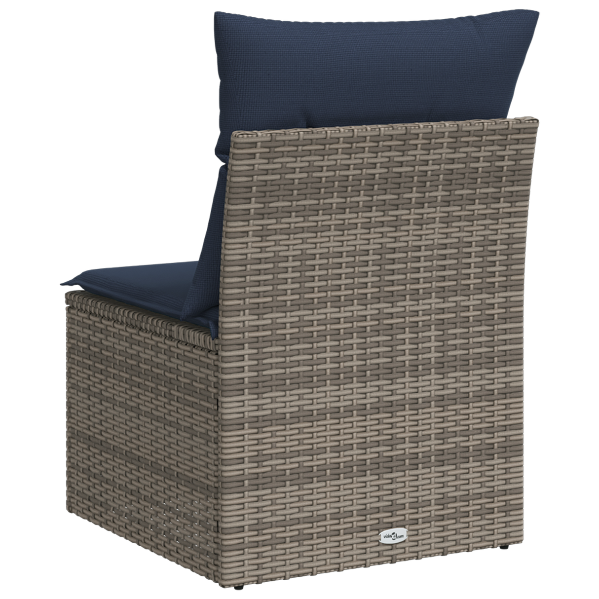 Garden Sofa with Cushion Grey 55 x 62 x 69 cm Poly rattan
