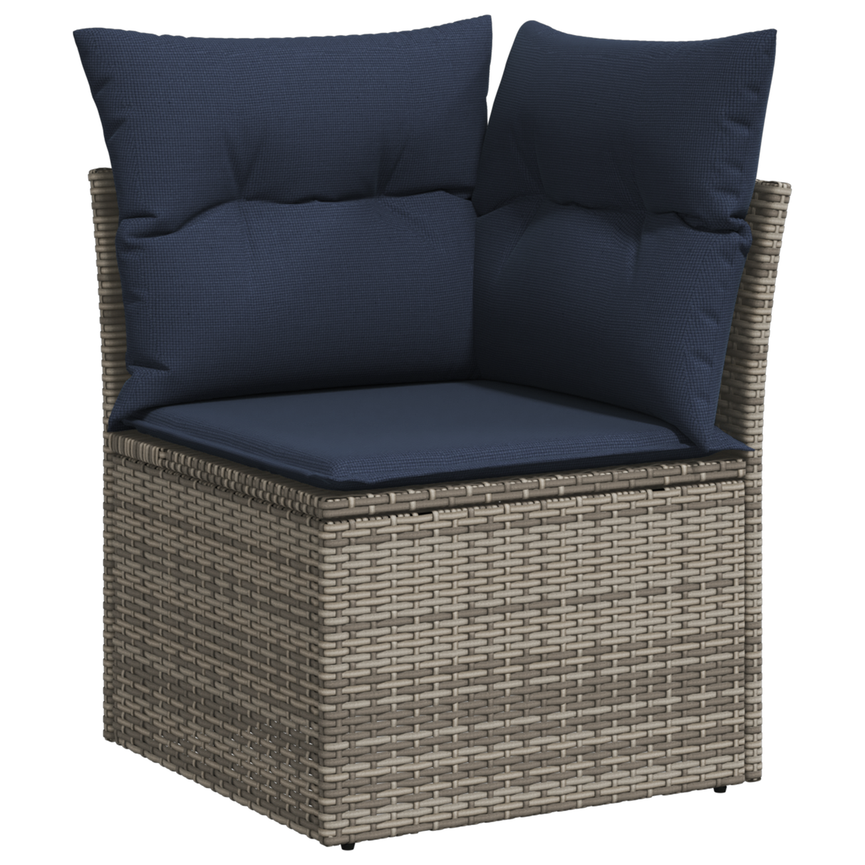Garden Sofa Grey and navy 62 x 62 x 69 cm Poly rattan