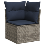 Garden Sofa Grey and navy 62 x 62 x 69 cm Poly rattan