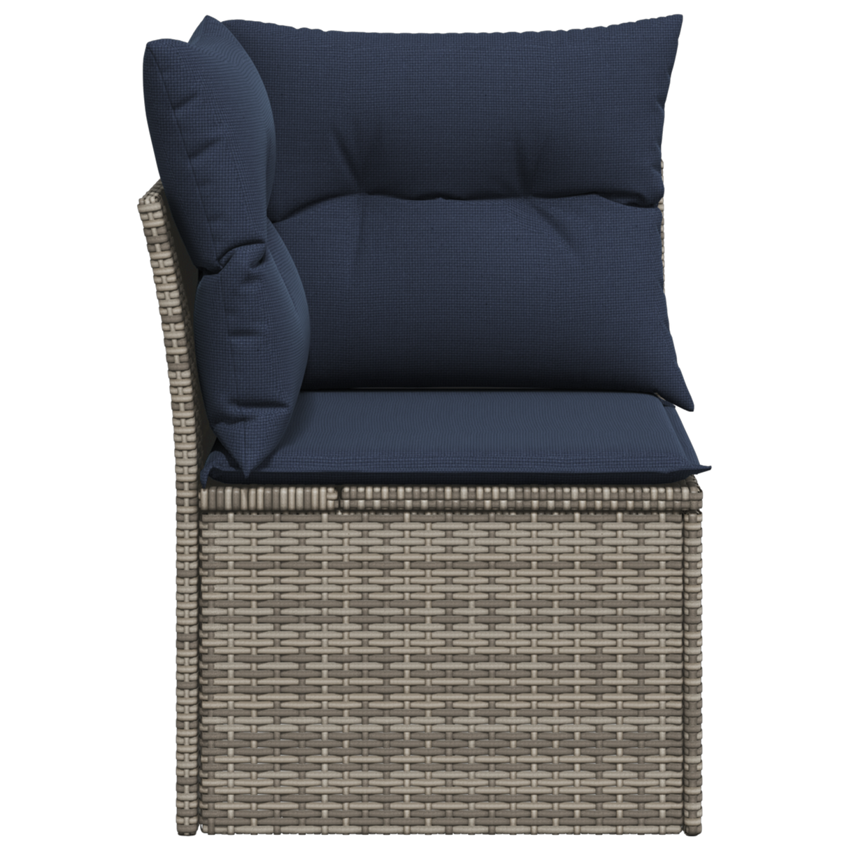 Garden Sofa Grey and navy 62 x 62 x 69 cm Poly rattan