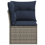 Garden Sofa Grey and navy 62 x 62 x 69 cm Poly rattan