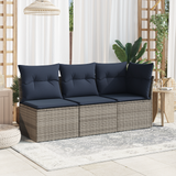 Garden Sofa Grey and navy 62 x 62 x 69 cm Poly rattan