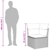Garden Sofa Grey and navy 62 x 62 x 69 cm Poly rattan