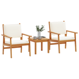 Garden Sofa Set 3 pcs Brown 45 x 45 x 38cm Solid Acacia wood