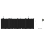 Garden Black 160 x 40 x 52 cm Steel