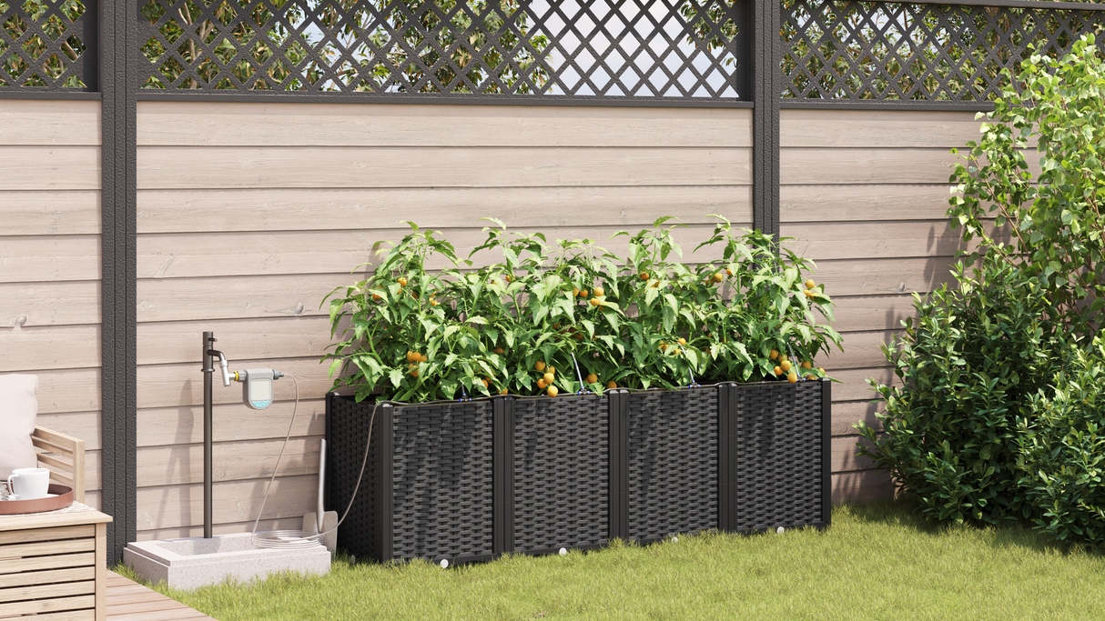 Garden Black 160 x 40 x 52 cm Steel