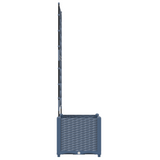 Garden Planter with Trellis Grey 40 x 40 x 143 cm PP