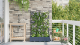 Garden Planter with Trellis Grey 80 x 40 x 125.5 cm PP