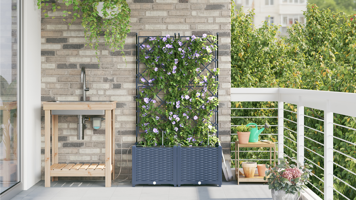Garden Grey 80 x 40 x 142 cm Steel