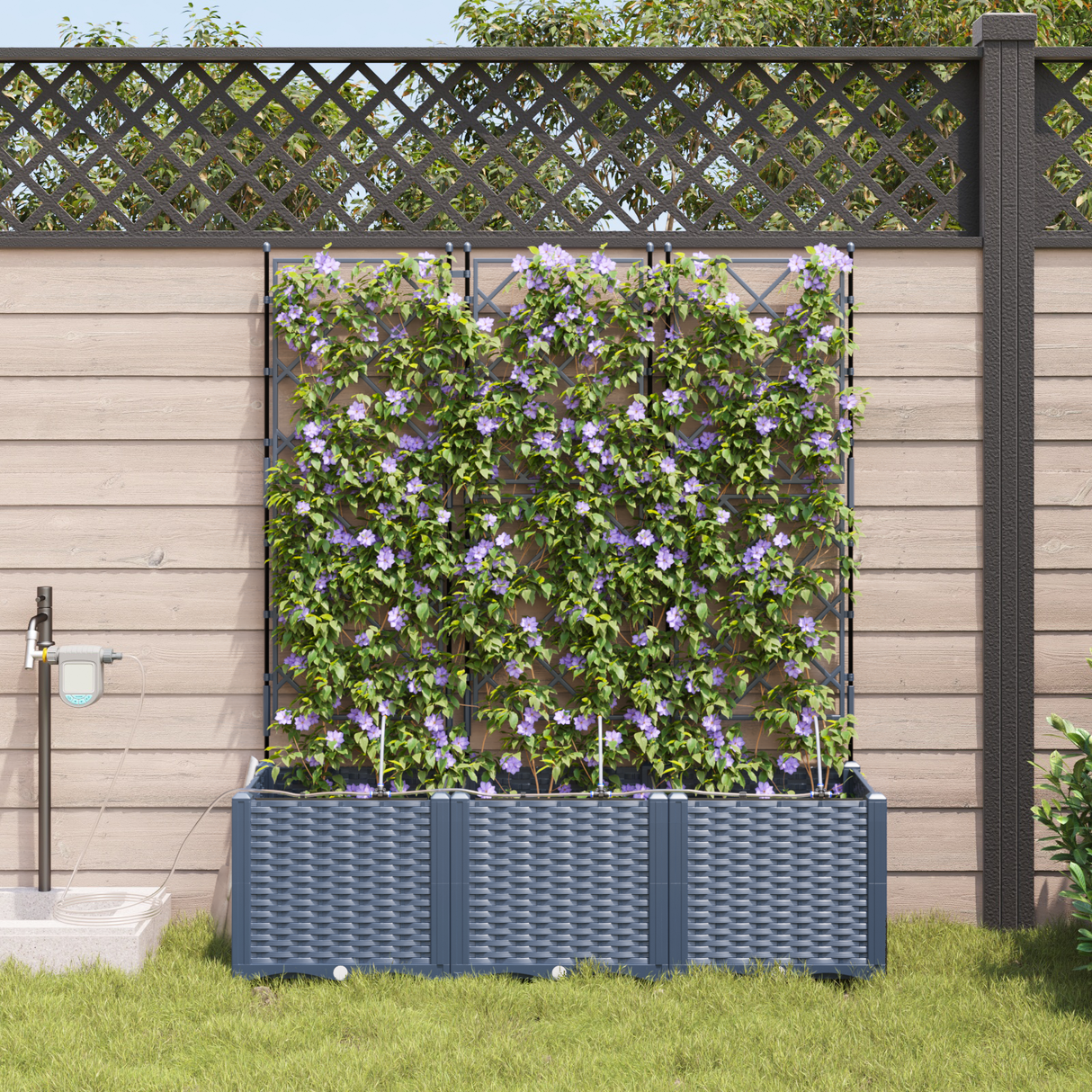 Garden Grey 120 x 40 x 142 cm Steel