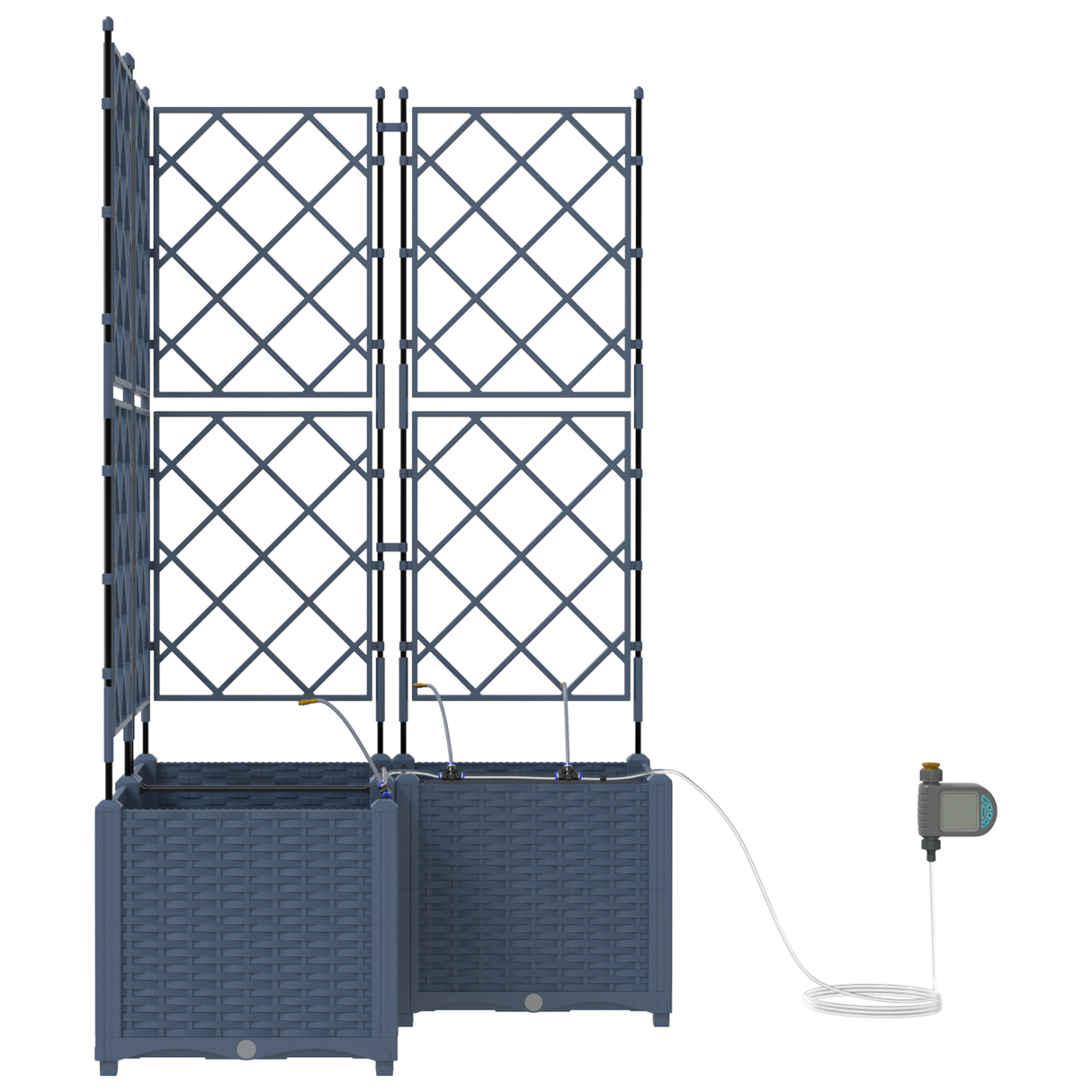 Garden Grey 80 x 80 x 142 cm Steel