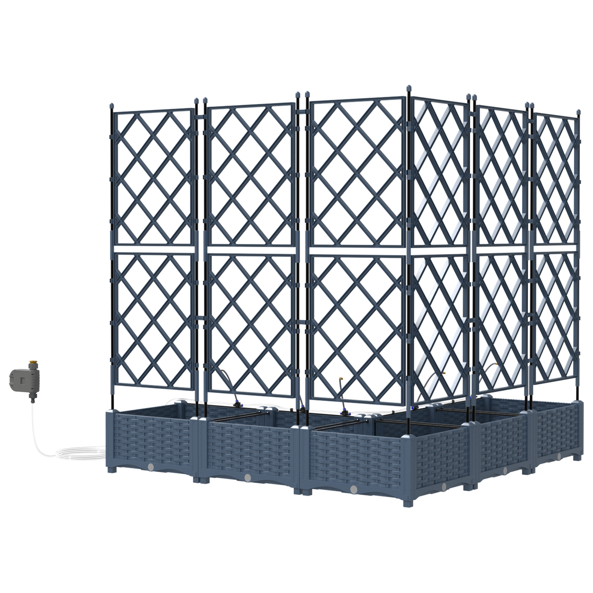 Garden Grey 120 x 120 x 126 cm Steel