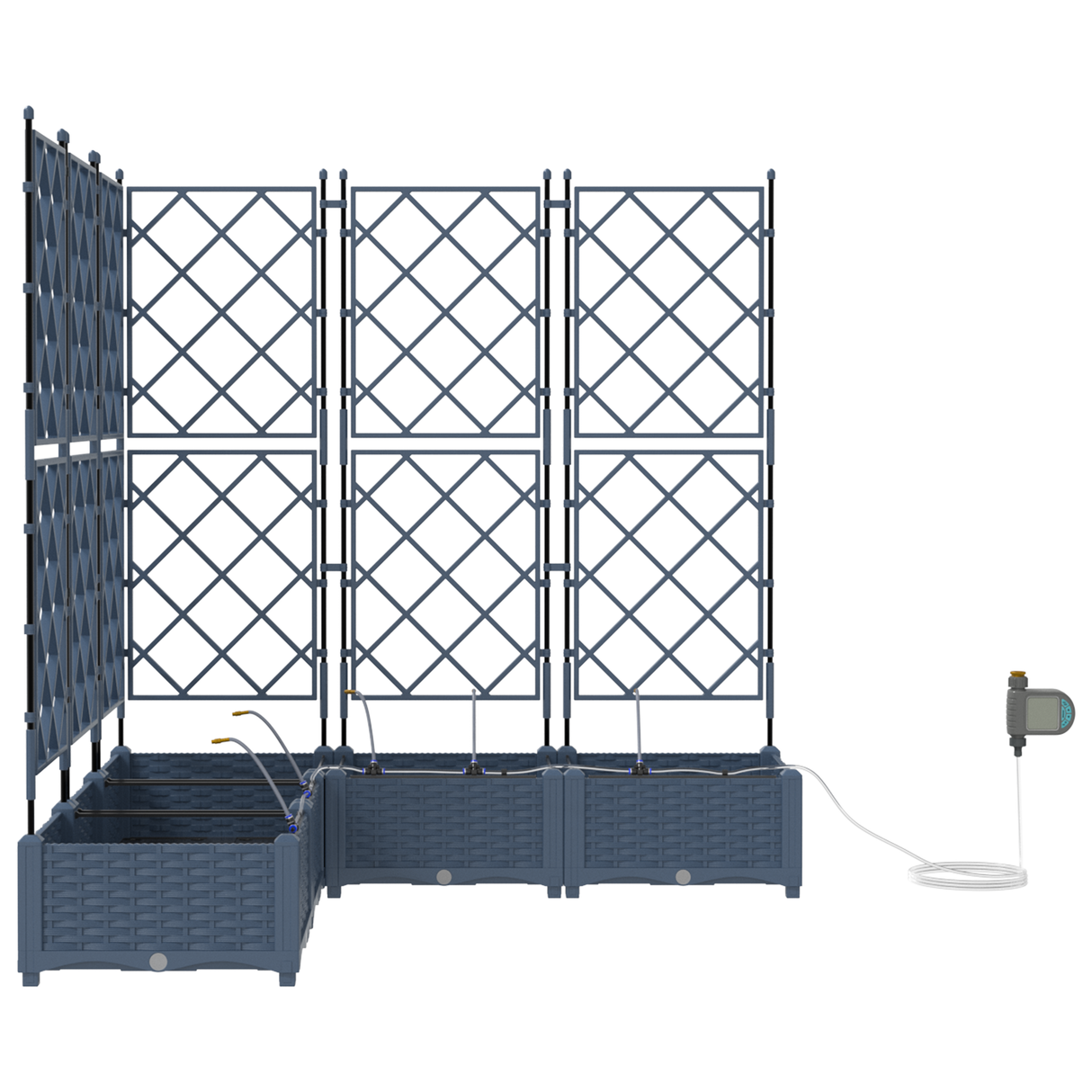 Garden Grey 120 x 120 x 126 cm Steel