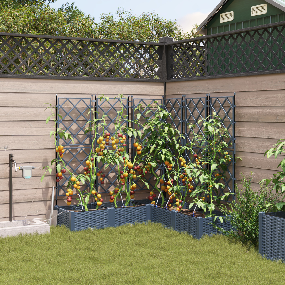 Garden Grey 120 x 120 x 126 cm Steel