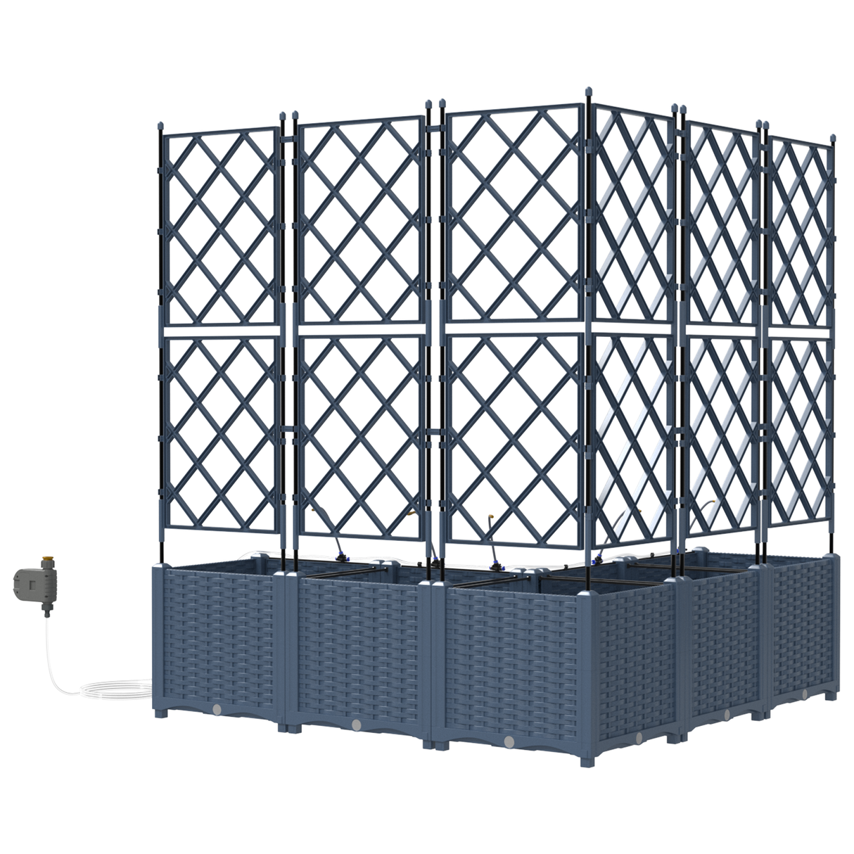 Garden Grey 120 x 120 x 142 cm Steel