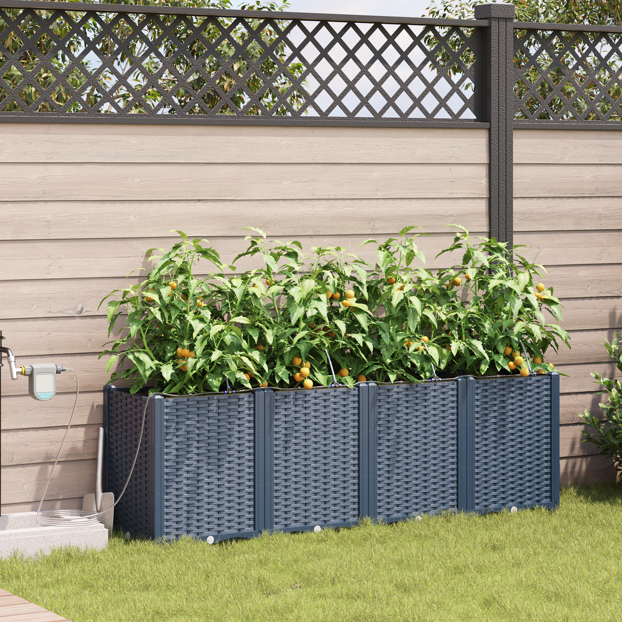 Garden Grey 160 x 40 x 52 cm Steel
