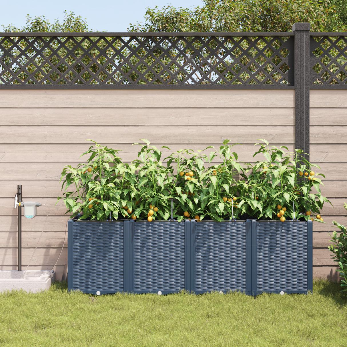 Garden Grey 160 x 40 x 52 cm Steel