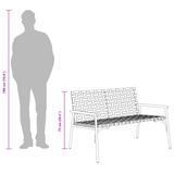 Garden Chair Black 113 x 79 x 75cm Poly Rattan